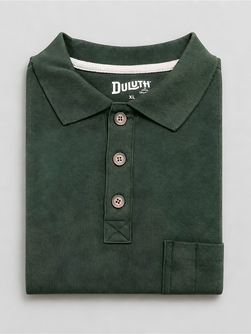 Duluth Trading Co Men's Olive Green Pocket Polo